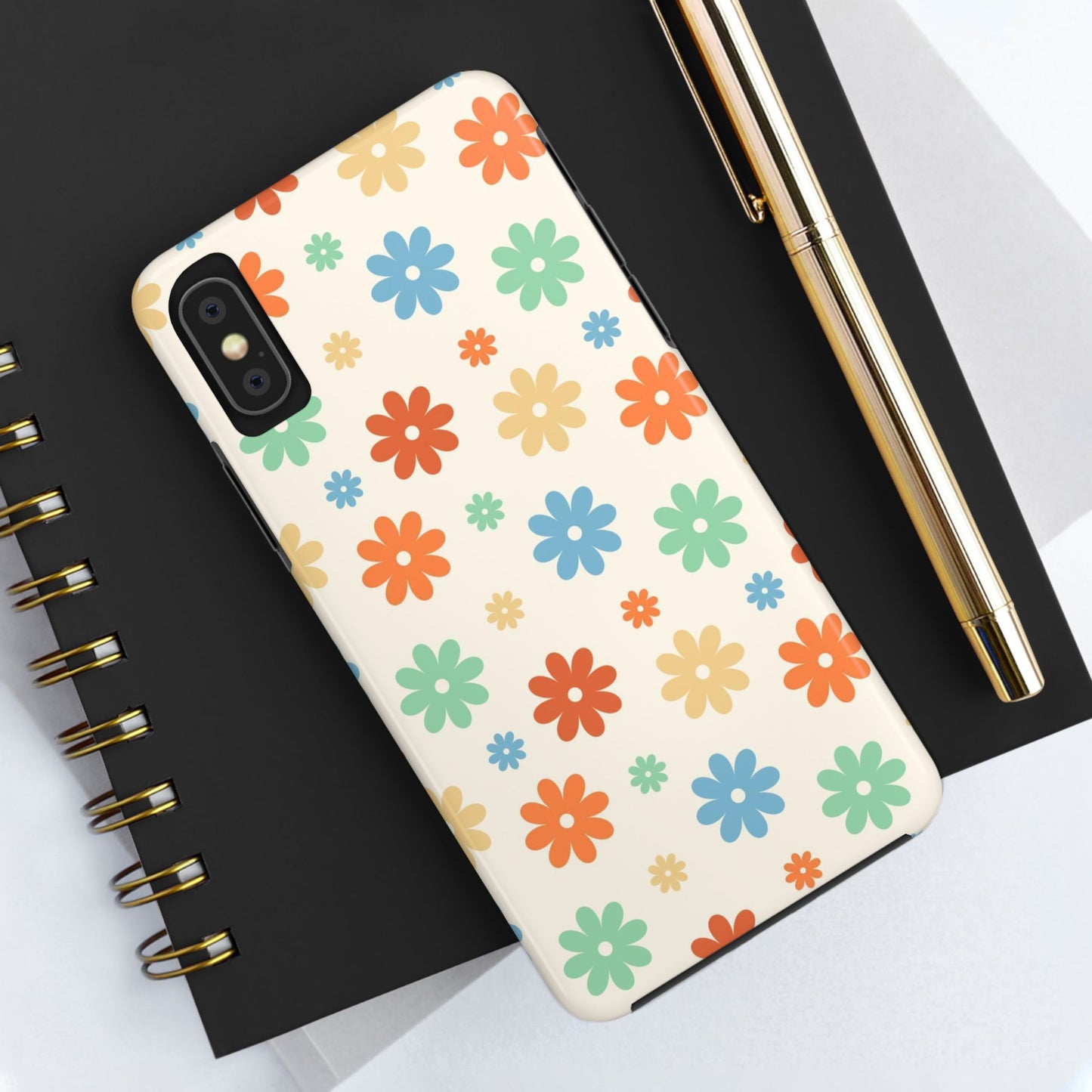 Retro groovy daisy seamless pattern Tough Phone Cases