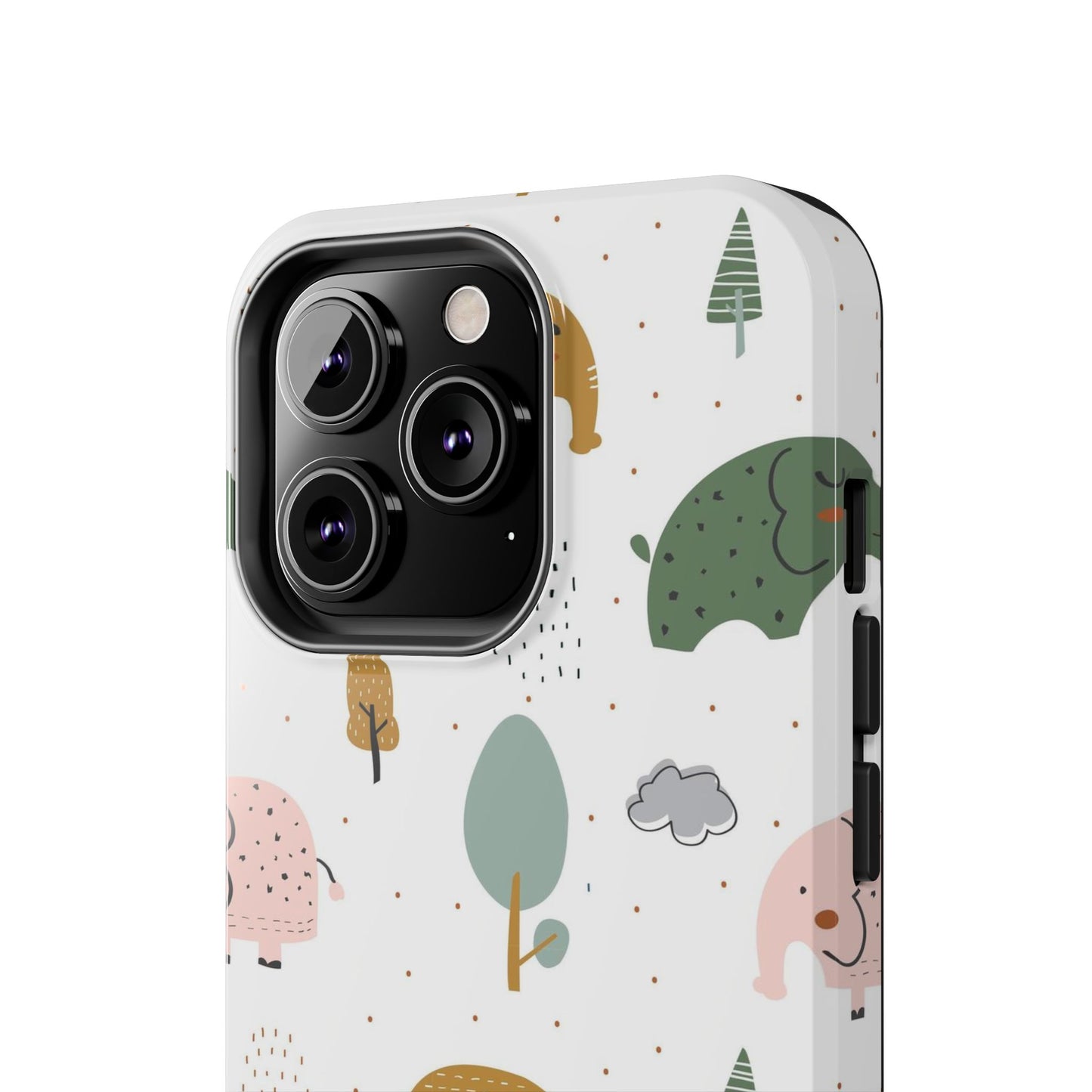 Kids Pattern with Cute Elephants Tough Phone Cases