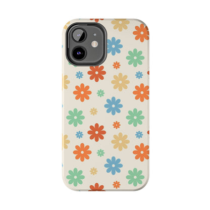 Retro groovy daisy seamless pattern Tough Phone Cases