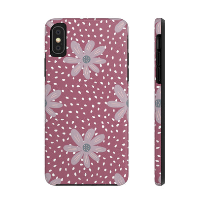 Vintage ditsy seamless pattern on dots Tough Phone Cases iPhone XS