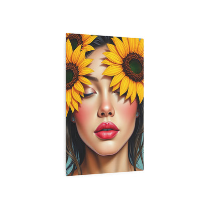 Vibrant Sunflower Beauty Metal Sign – A Stunning Holistic Decor Piece