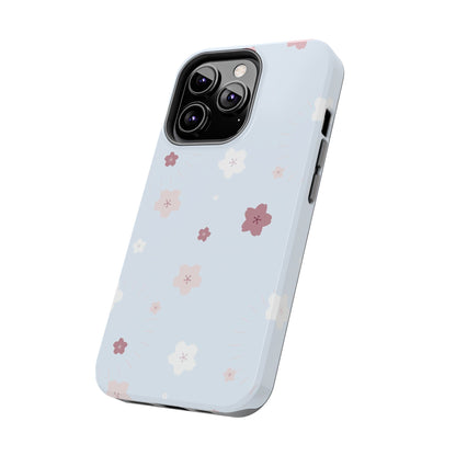 seamless cute lovely pink and white cherry blossom Tough Phone Cases