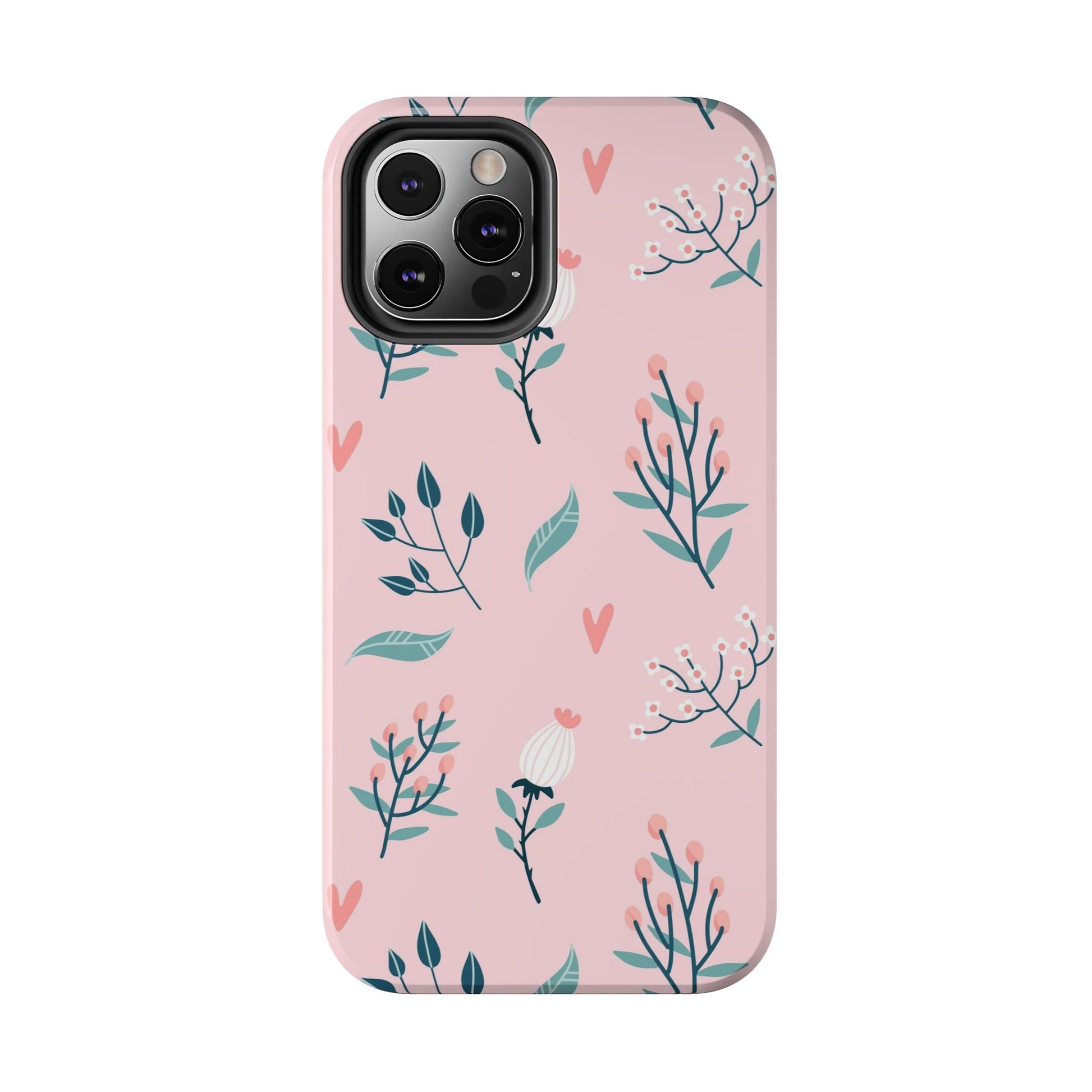 Floral seamless pattern. Garden flowers branches Tough Phone Cases