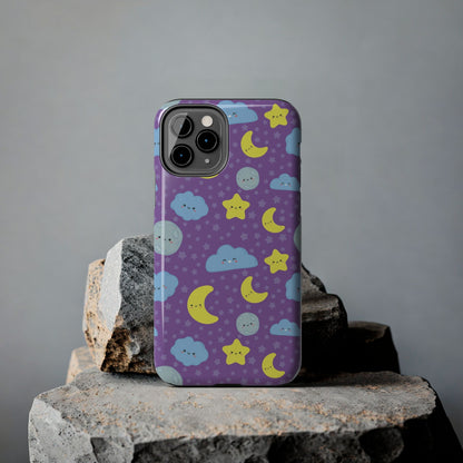 Night sky seamless pattern Tough Phone Cases