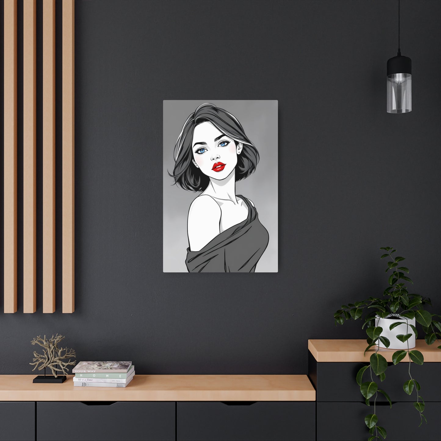 Elegant Woman Metal Wall Art Sign - Glamorous Decor for Home & Office