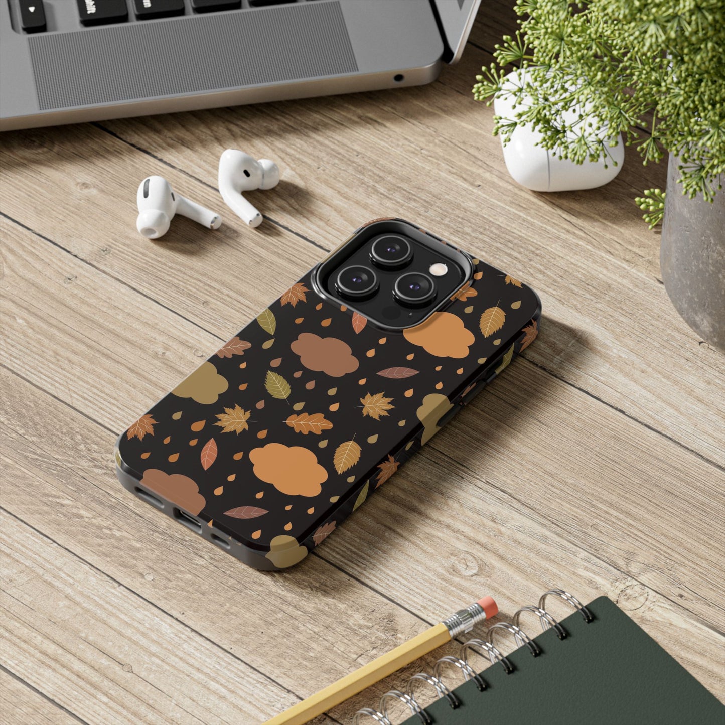 Autumn seamless pattern with clouds Tough Phone Cases