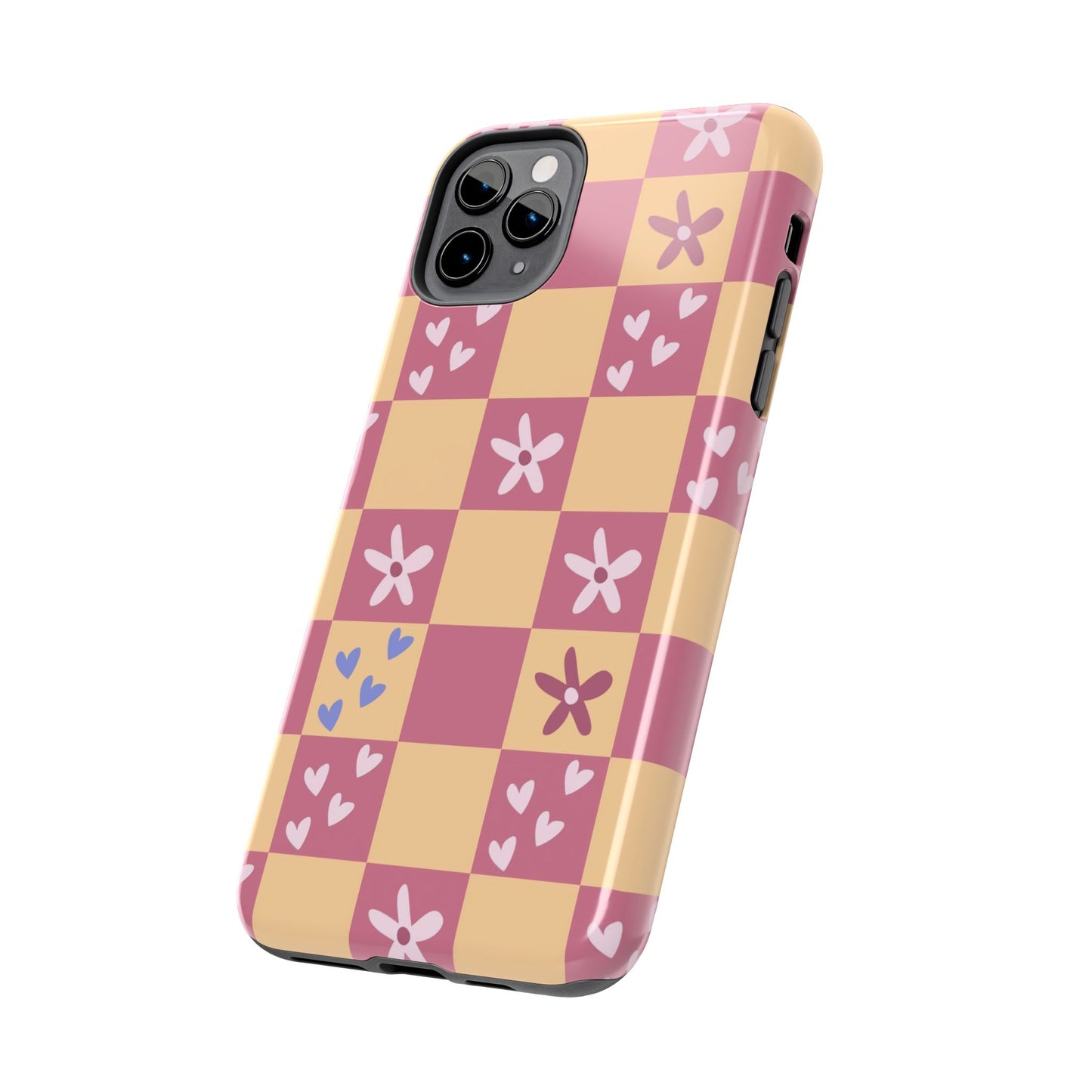 Simple geometric seamless pattern with flowers Tough Phone Cases