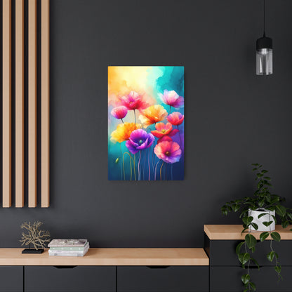 Ethereal Symphony: A Dance of Colors in Bloom Metal Art Sign