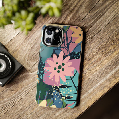 Contemporary collage design Tough Phone Cases