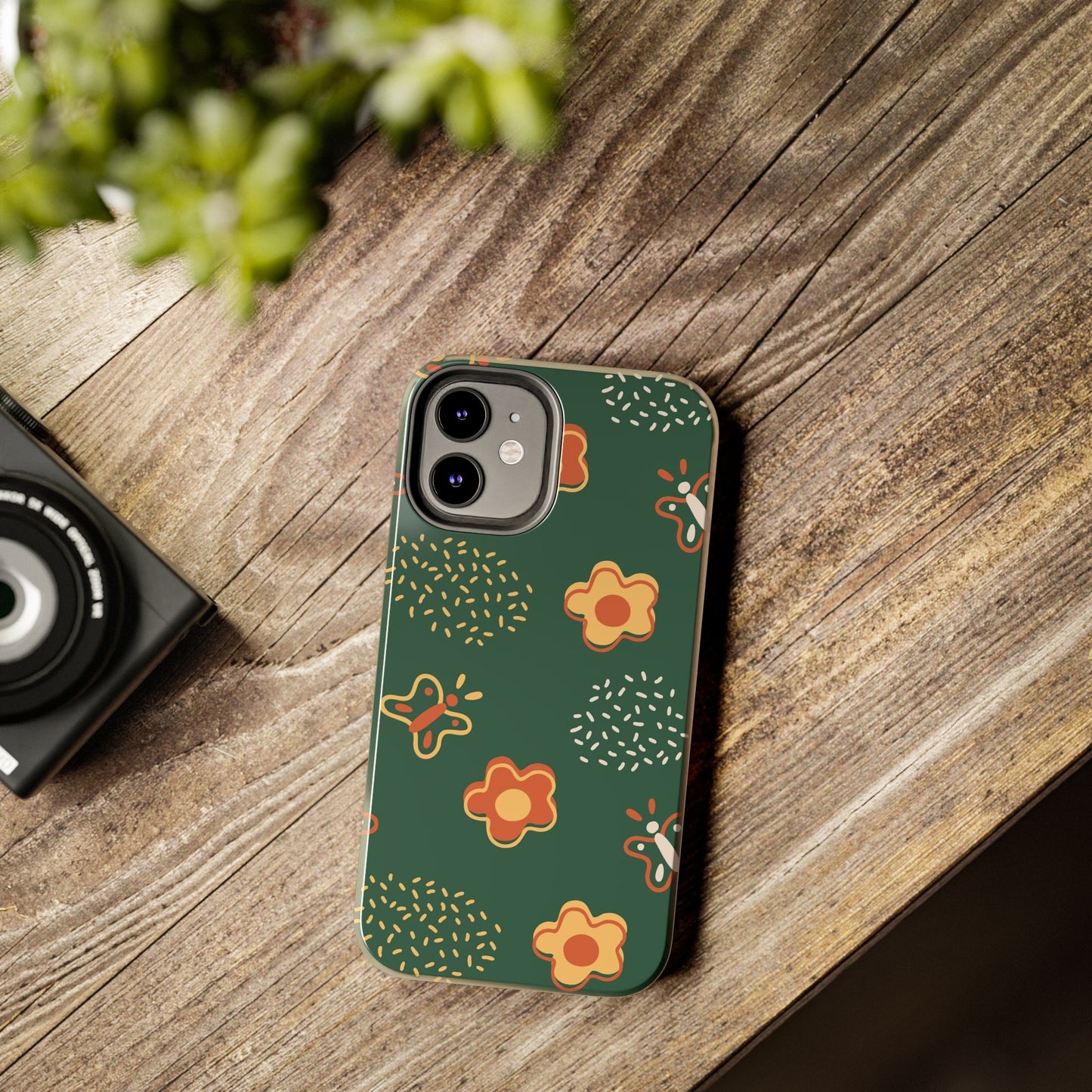 Seamless pattern with flowers and butterflies Tough Phone Cases