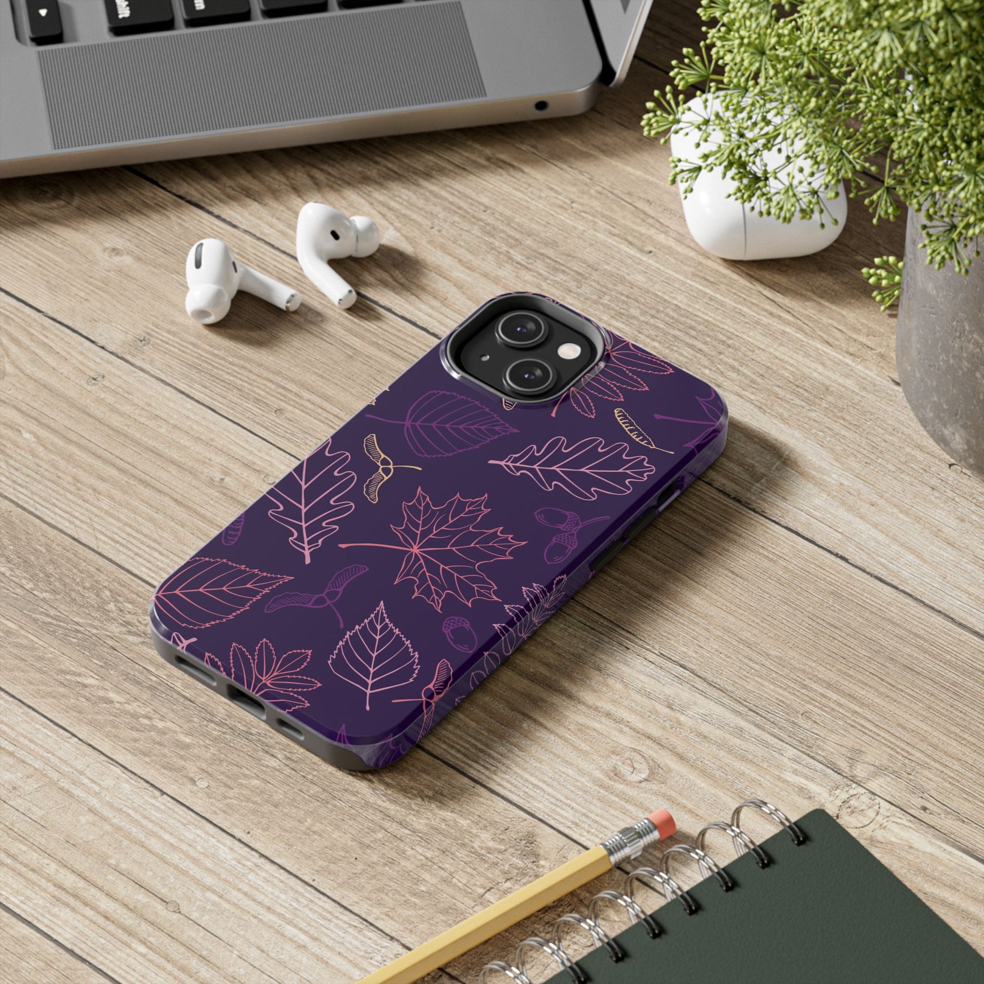 Seamless pattern with autumn leaves Tough Phone Cases