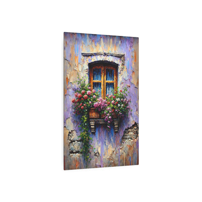 Whispers of Time: The Blossom of Forgotten Walls Metal Art Sign