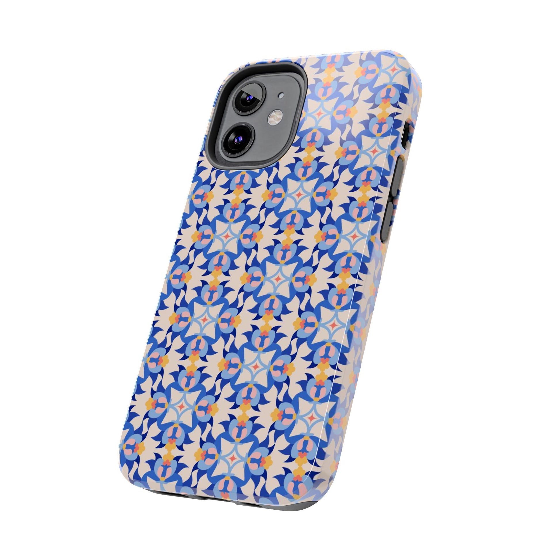 Floral Tile Pattern Tough Phone Cases