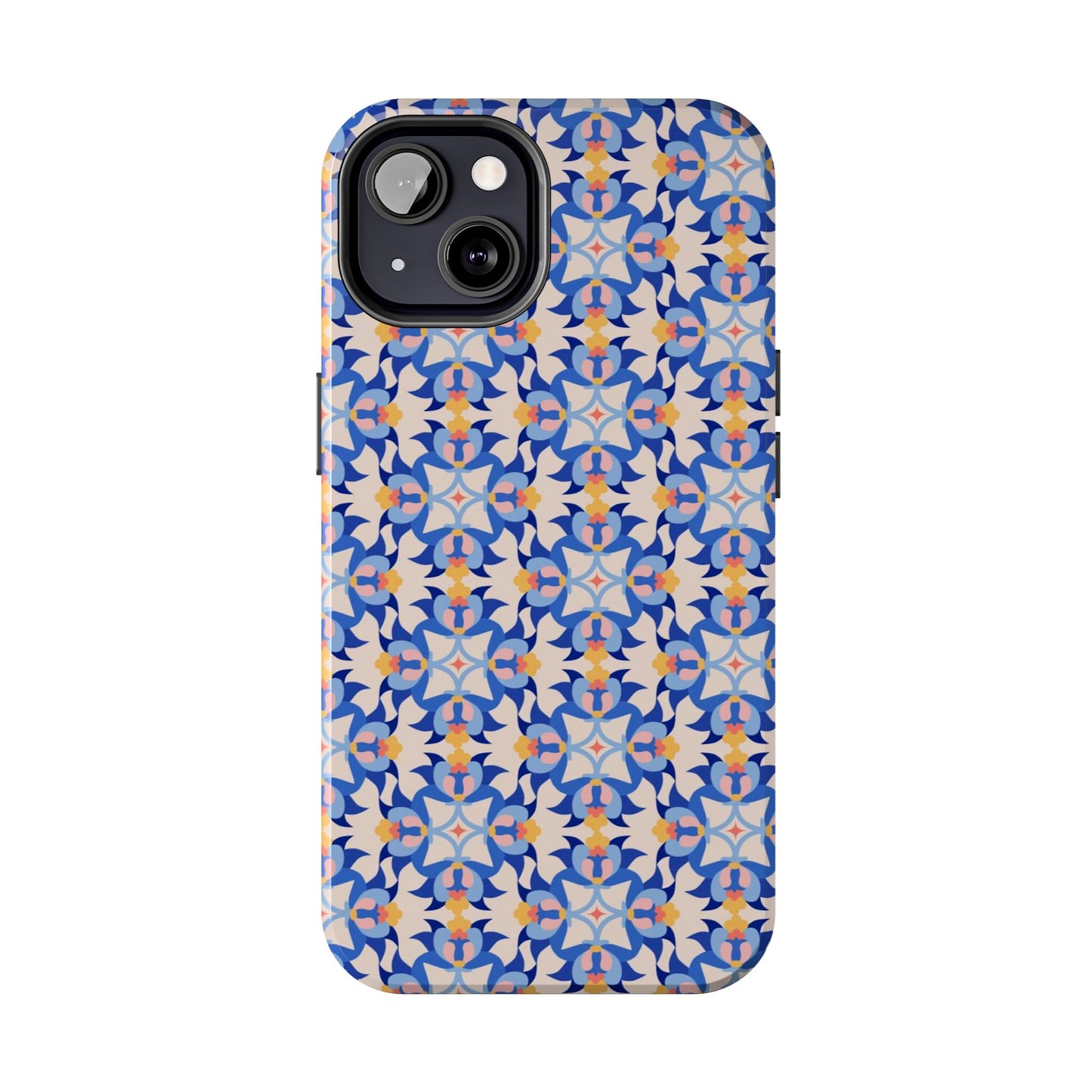 Floral Tile Pattern Tough Phone Cases