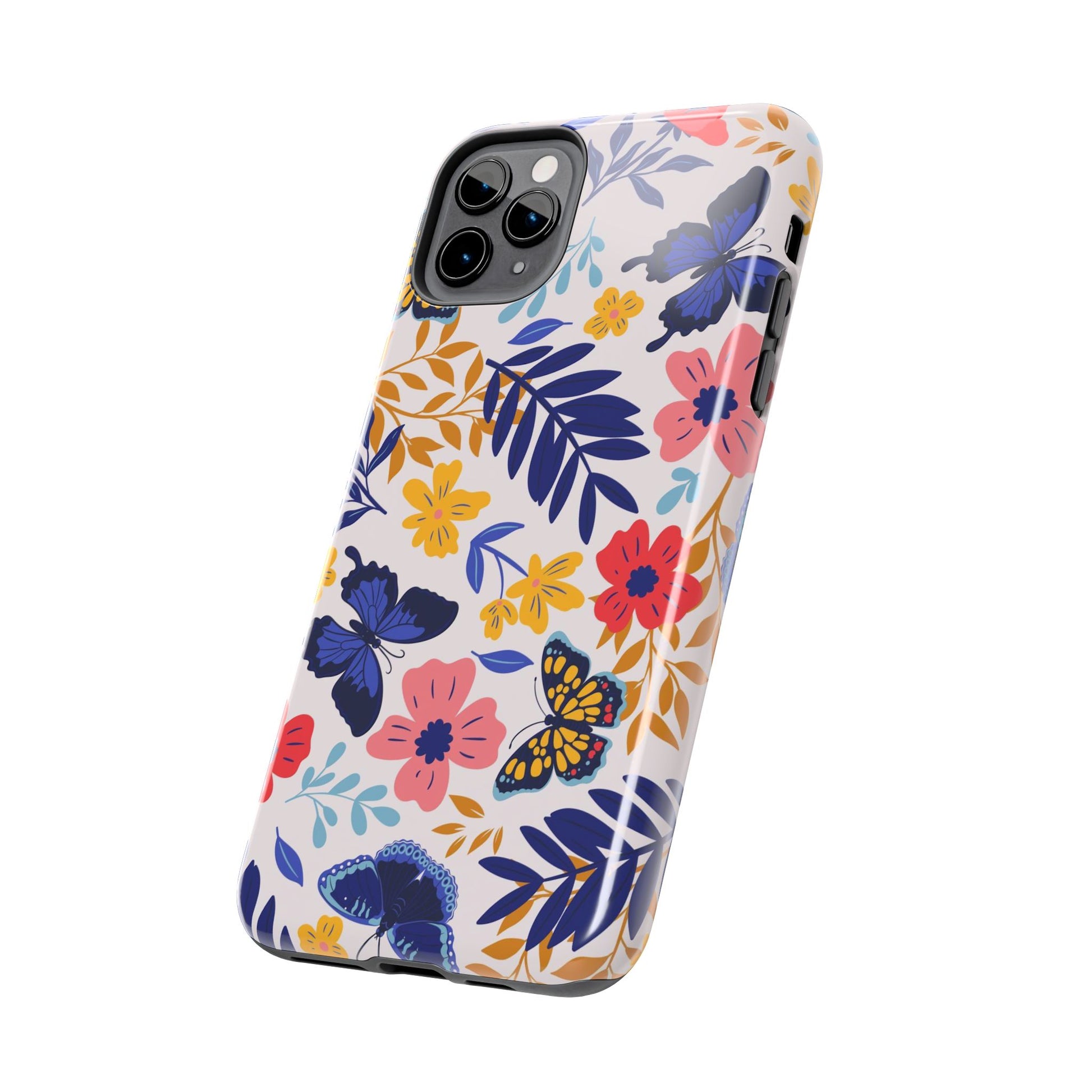 Seamless pattern with butterflies and flowers Tough Phone Cases