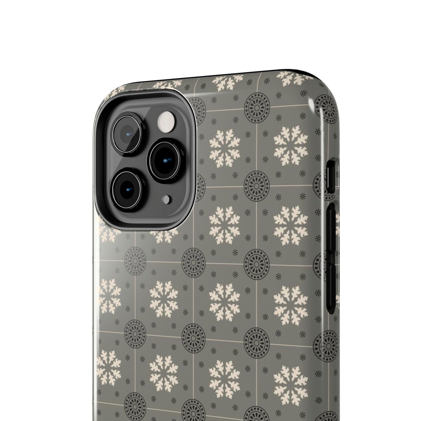 Grey Mosaic Pattern Tough Phone Cases