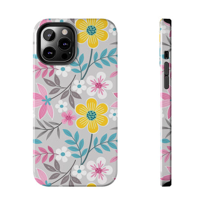 Colorful flowers and leaf Tough Phone Cases iPhone 12 Pro Max