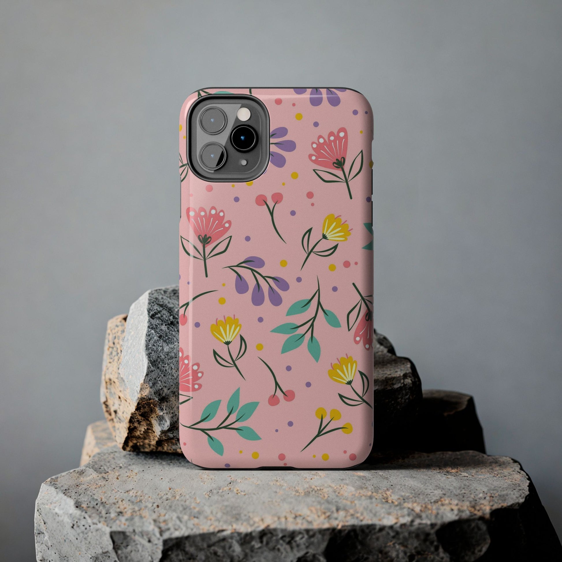 beautiful seamless handrawn floral Tough Phone Cases