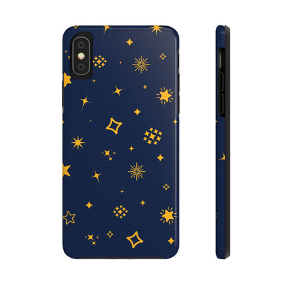 pattern on a blue Tough Phone Cases iPhone X