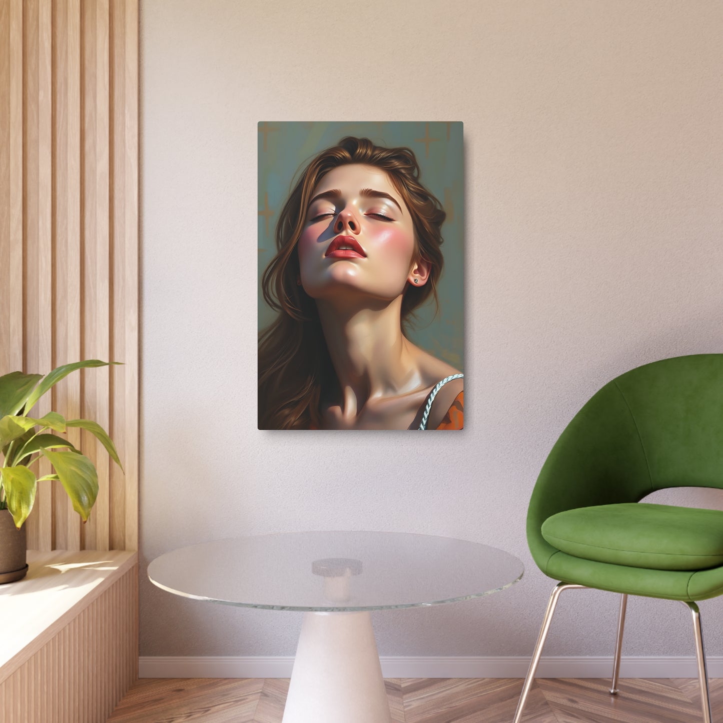 Elegance in Serenity: Ethereal Beauty Metal Art print