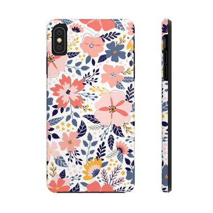 seamless pattern with abstract flowers Tough Phone Cases iPhone XS MAX