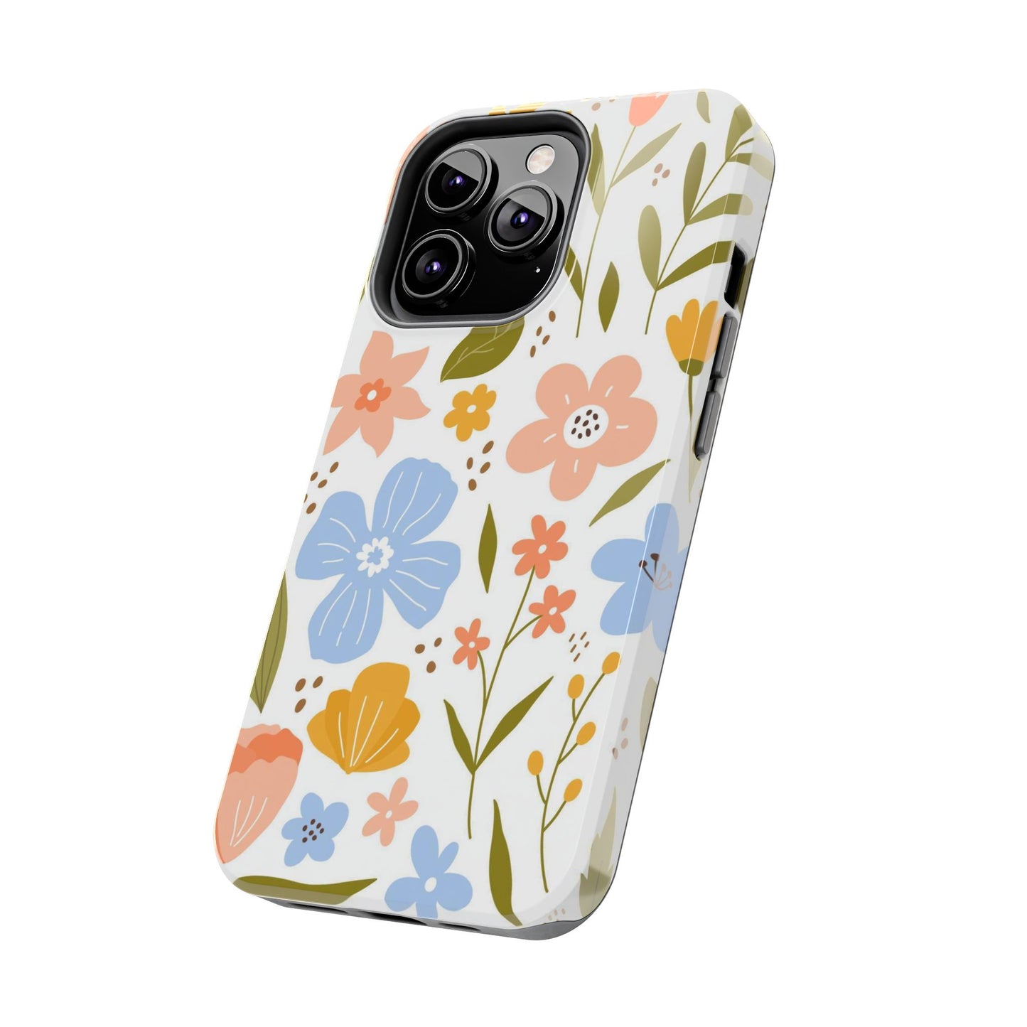 Big collection of blooming flowers, twigs and leaves Tough Phone Cases