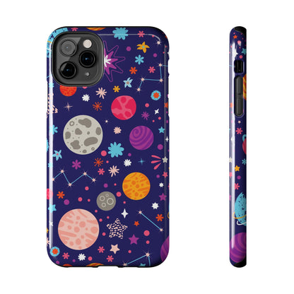 Seamless pattern with colorful space with planets Tough Phone Cases iPhone 11 Pro Max