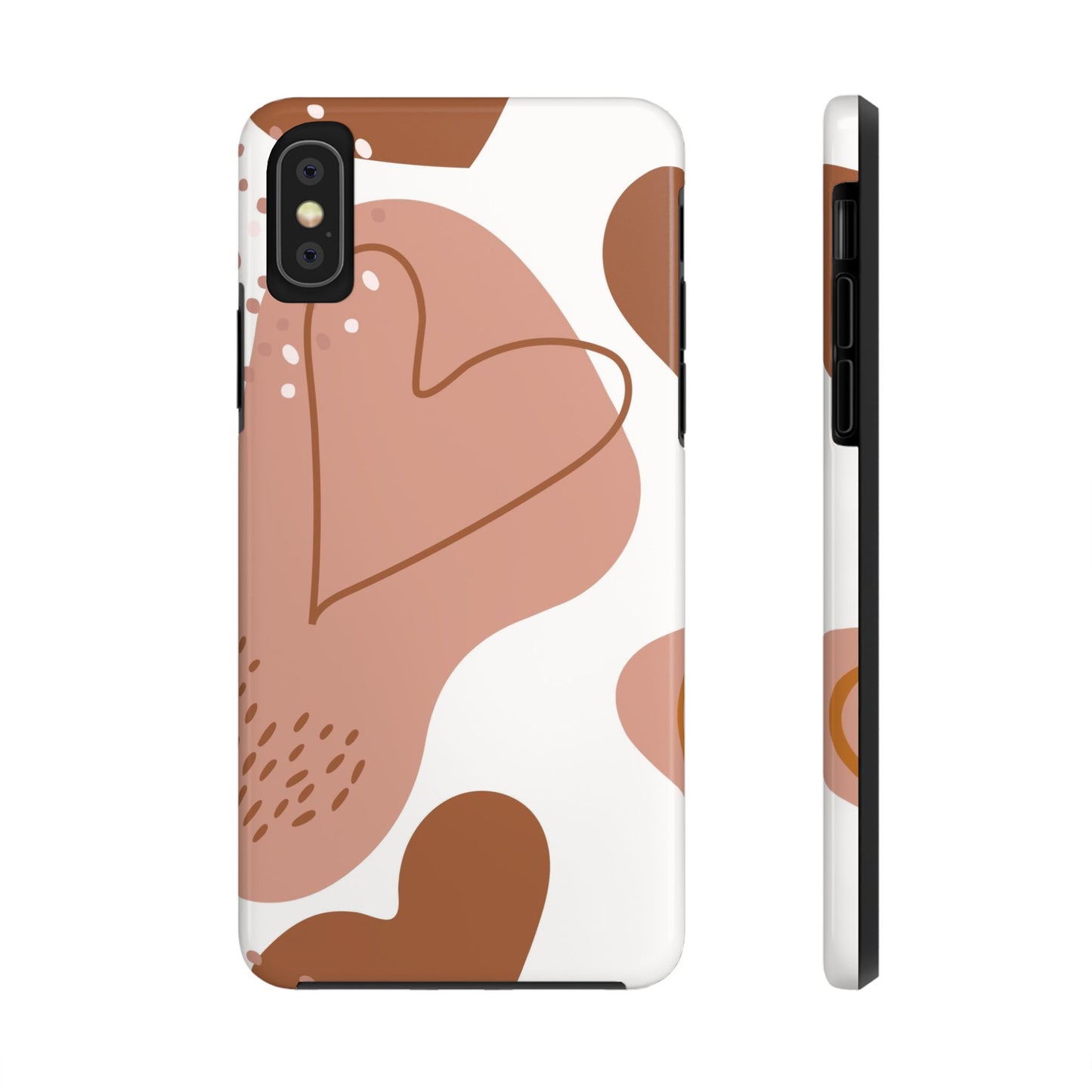 Abstract seamless pattern with hearts in pastel Tough Phone Cases iPhone XS