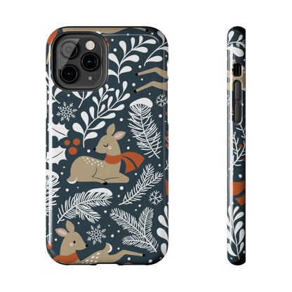 Seamless pattern with cute Christmas deer Tough Phone Cases iPhone 11 Pro