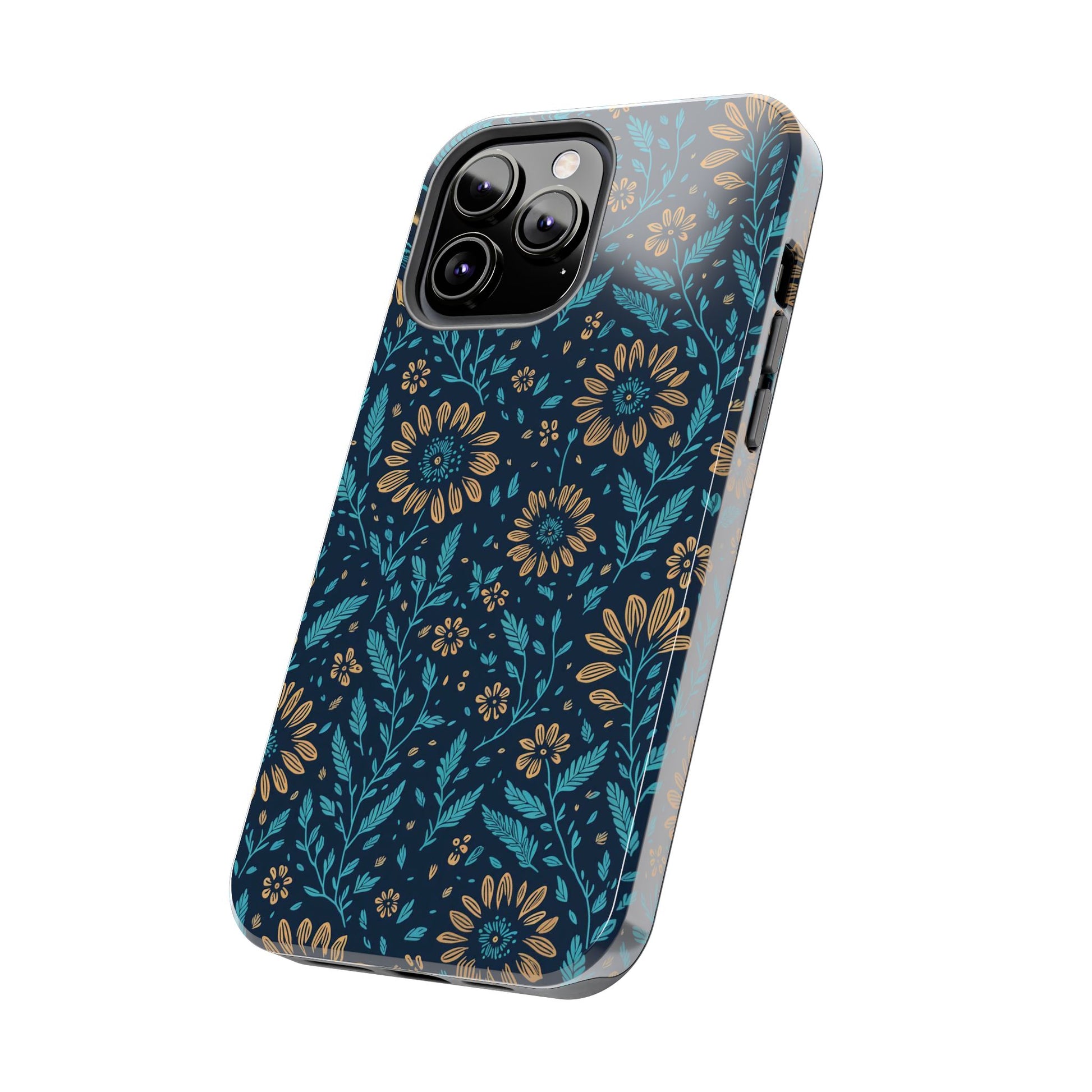 Flower Pattern Design Tough Phone Cases