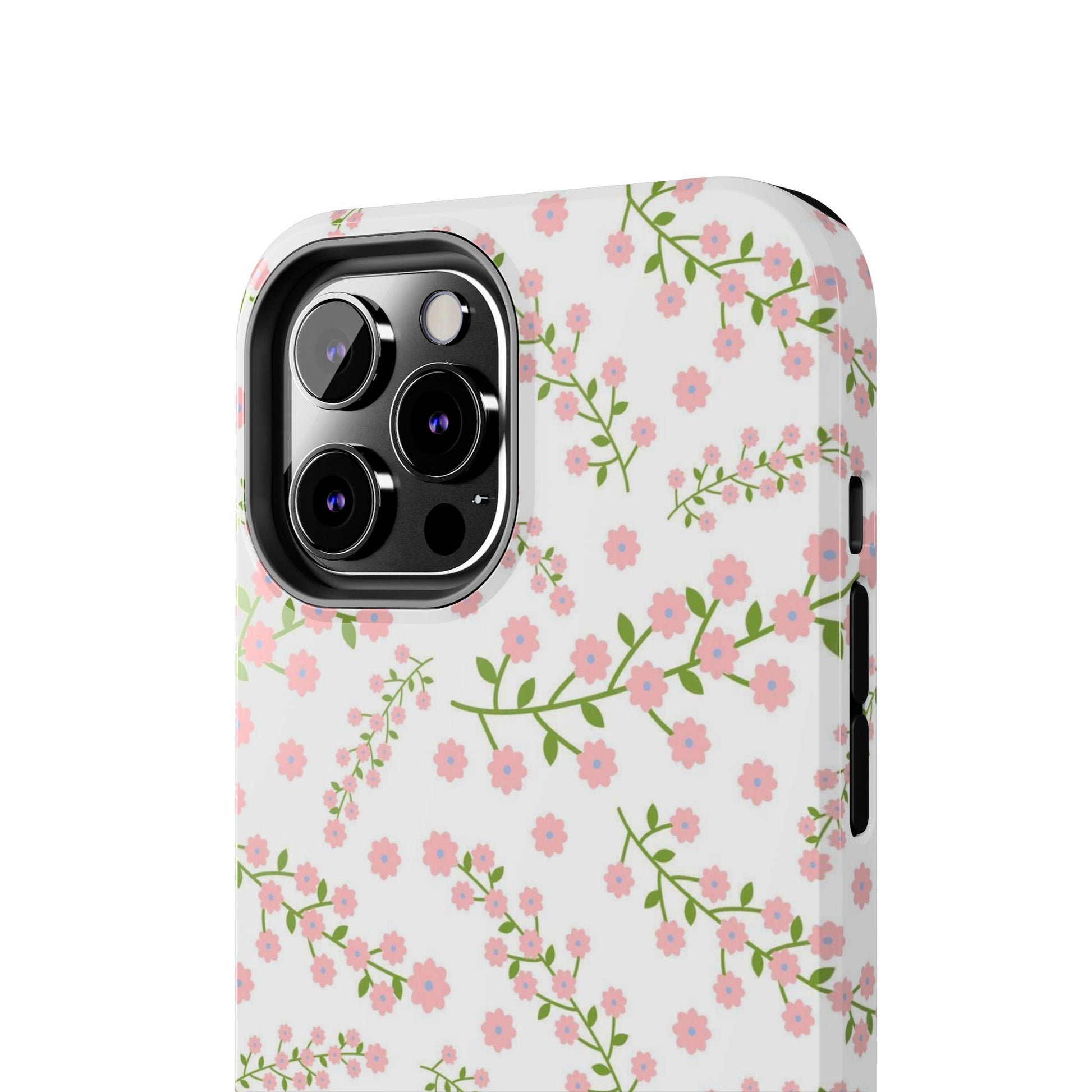 Seamless pattern green branches with blooming Tough Phone Cases