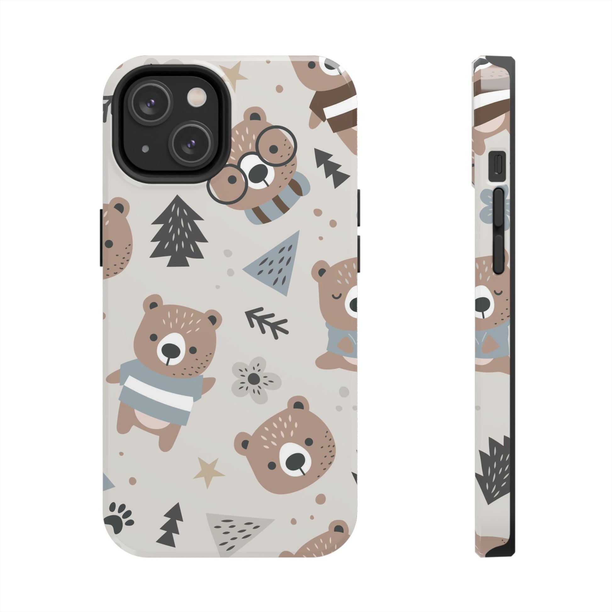 Scandinavian Teddy Bear Seamless Pattern Tough Phone Cases iPhone 14