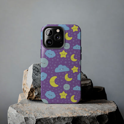 Night sky seamless pattern Tough Phone Cases