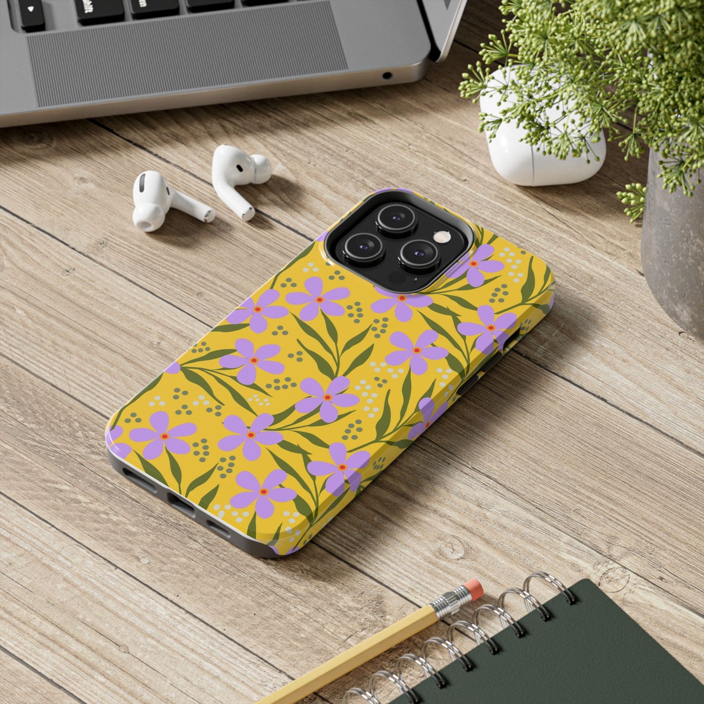 Folk art floral seamless pattern Tough Phone Cases