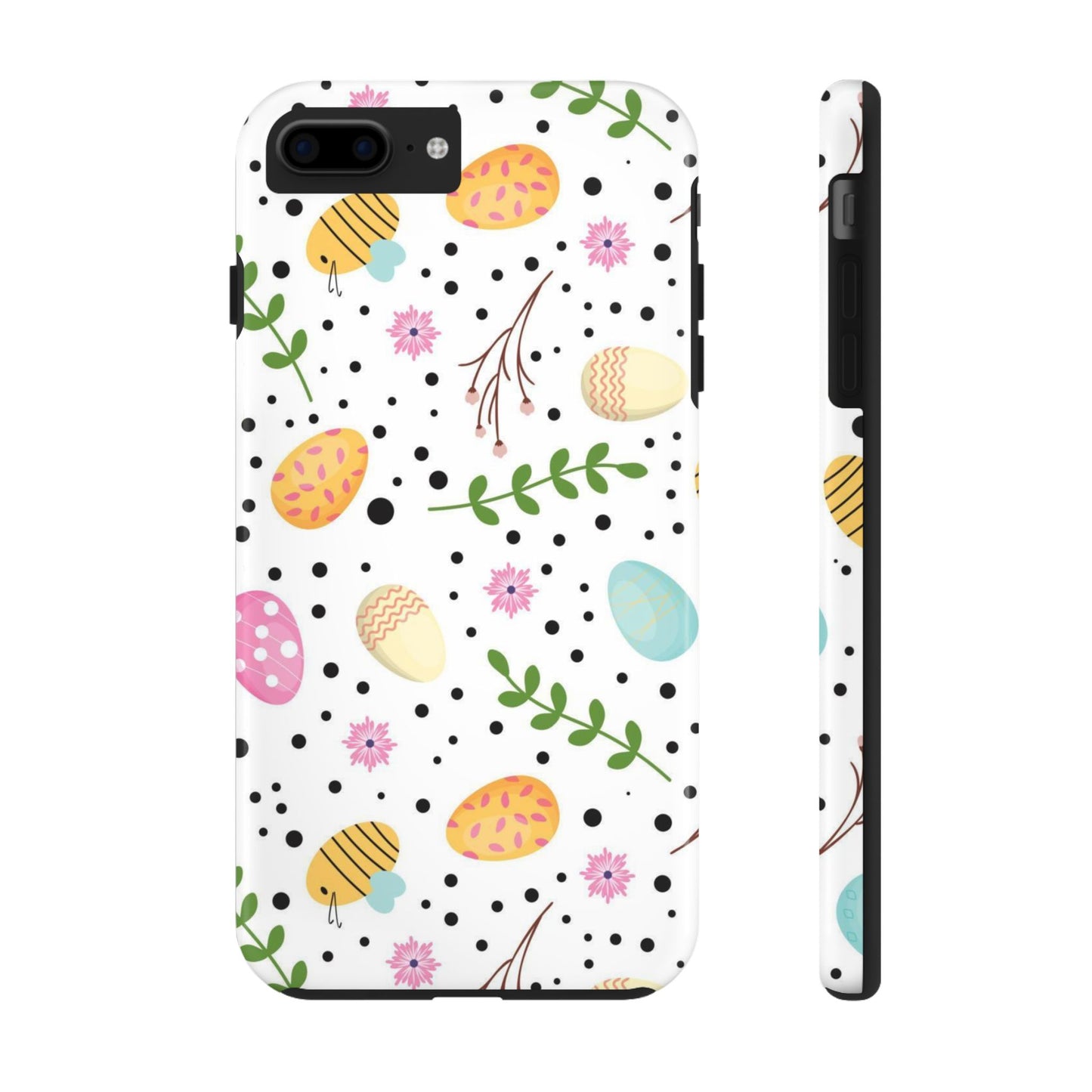 Easter seamless pattern with bees Tough Phone Cases iPhone 7 Plus, iPhone 8 Plus