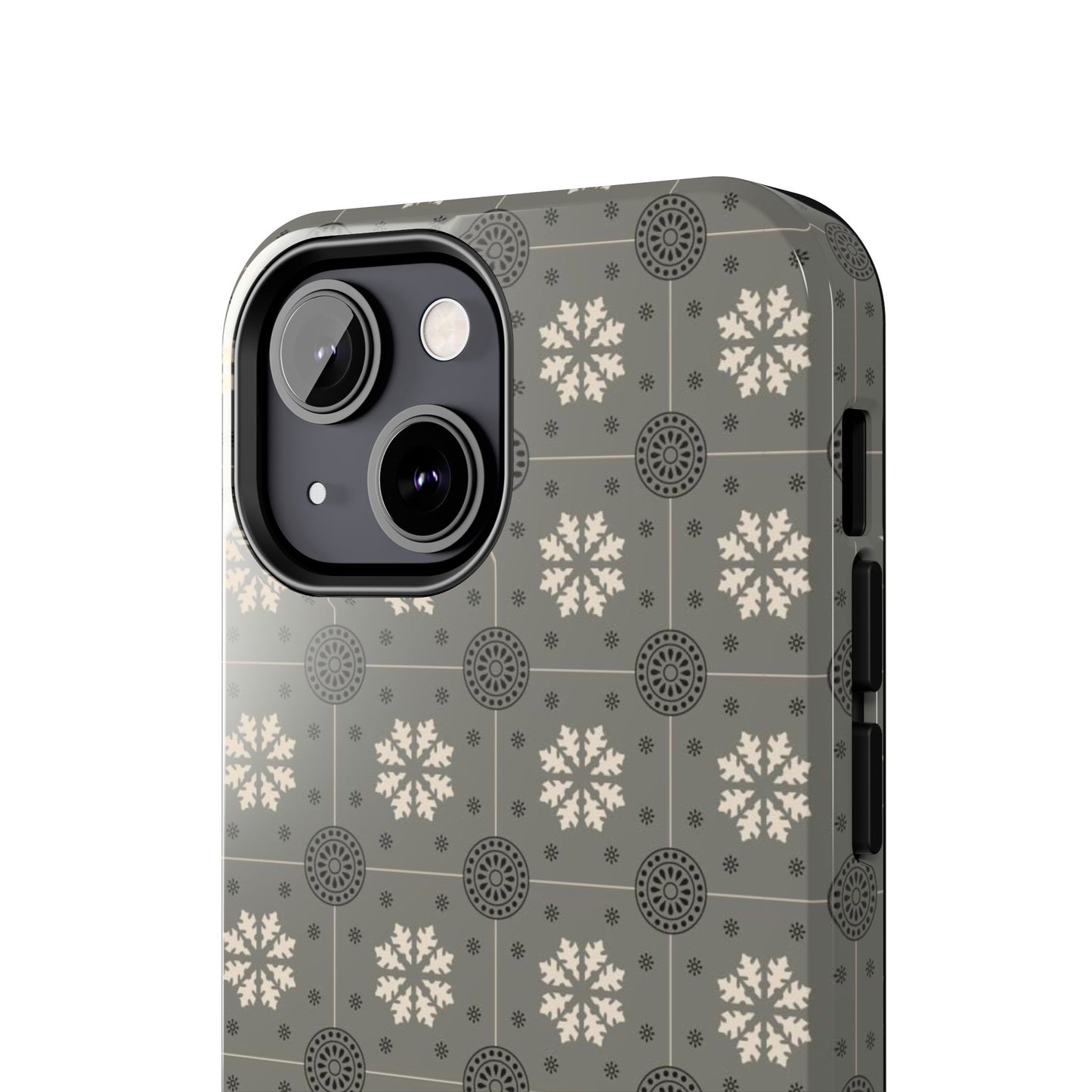 Grey Mosaic Pattern Tough Phone Cases