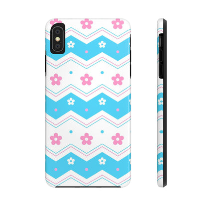 Rainbow Pink Blue Pastel Flower Tough Phone Cases iPhone XS MAX