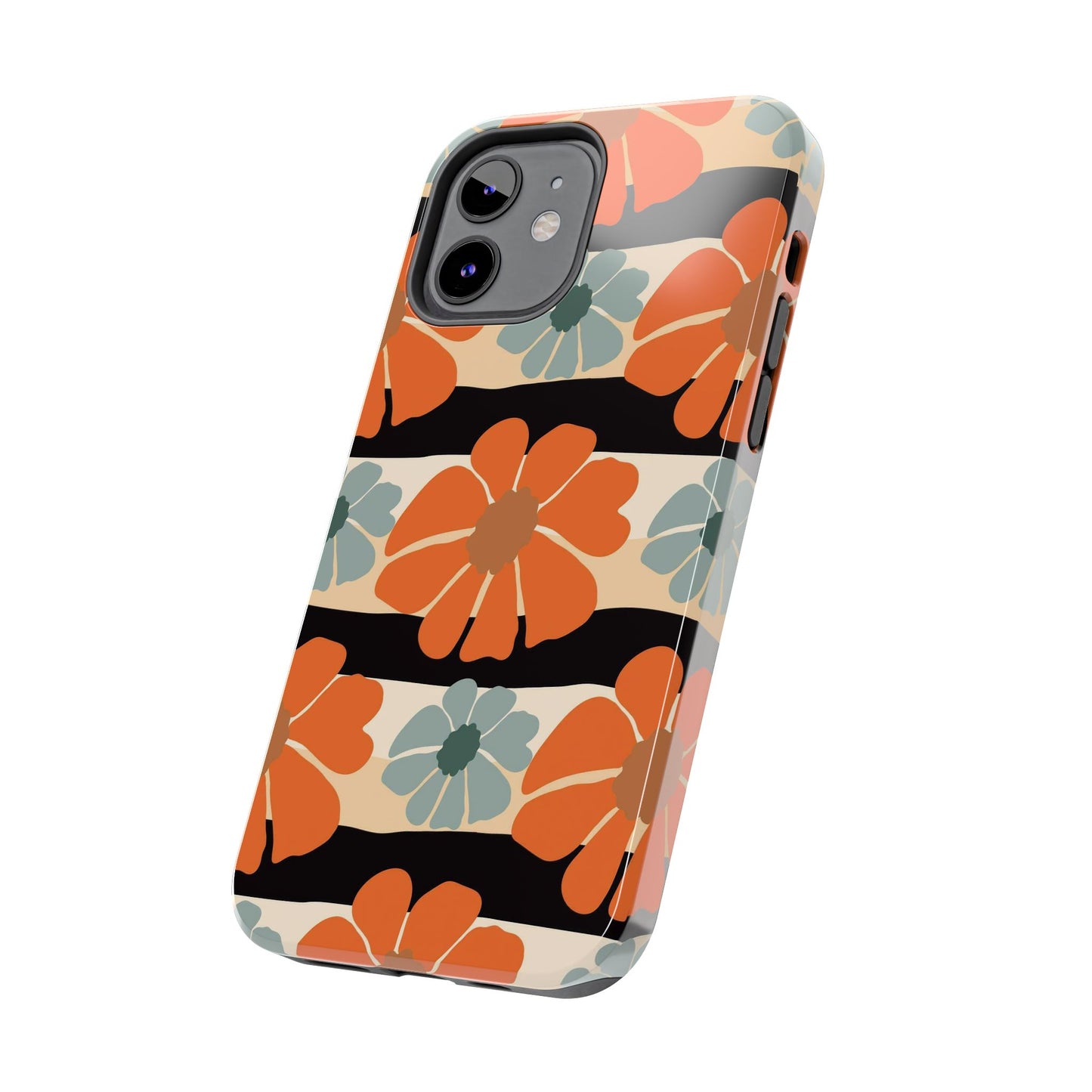 Retro groovy flowers seamless pattern Tough Phone Cases