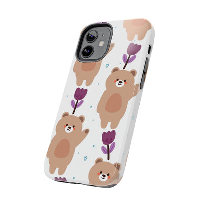 seamless pattern cartoon bears Tough Phone Cases