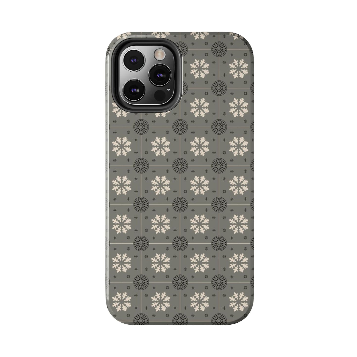 Grey Mosaic Pattern Tough Phone Cases