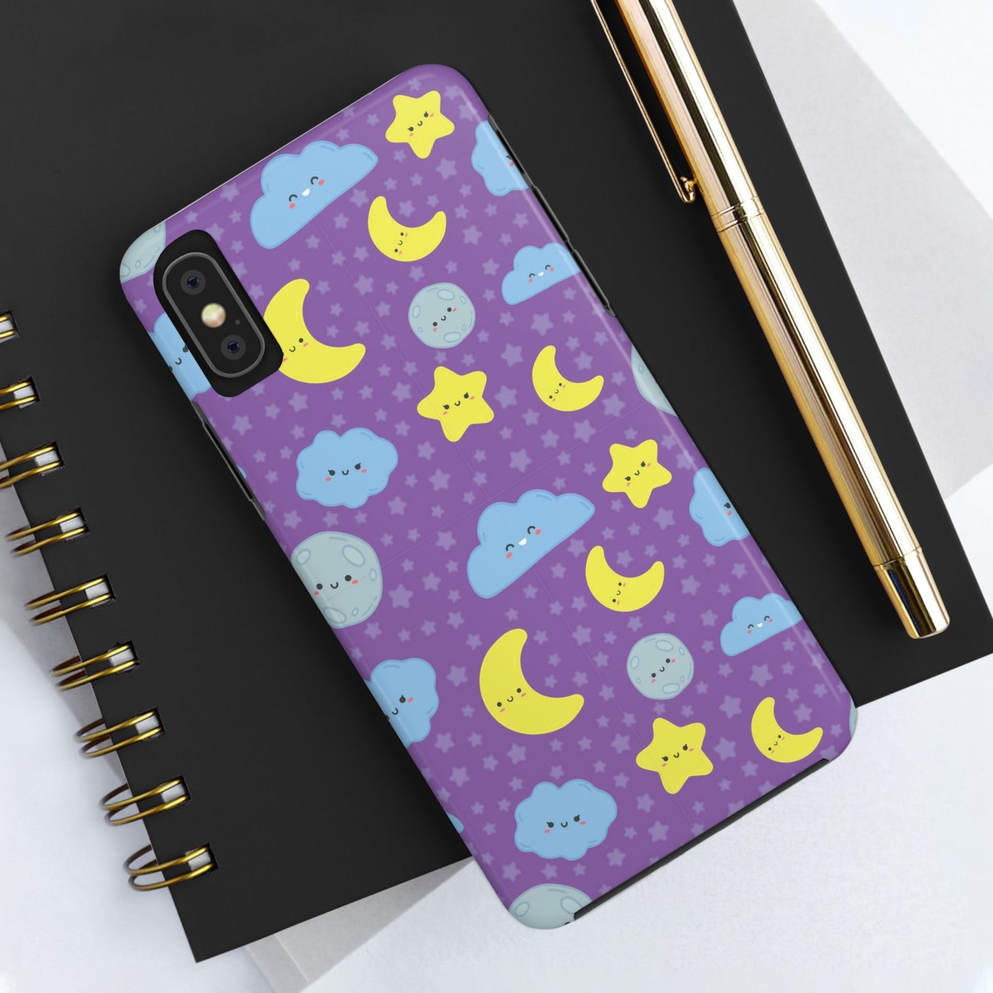 Night sky seamless pattern Tough Phone Cases