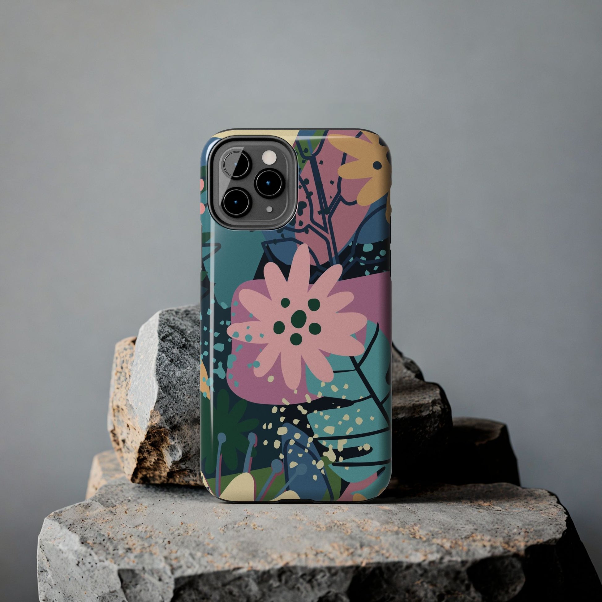 Contemporary collage design Tough Phone Cases