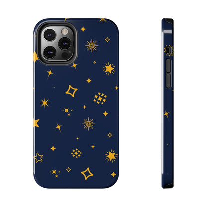 pattern on a blue Tough Phone Cases iPhone 12 Pro