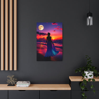 Moonlit Serenity: Embrace the Twilight Metal Art Sign