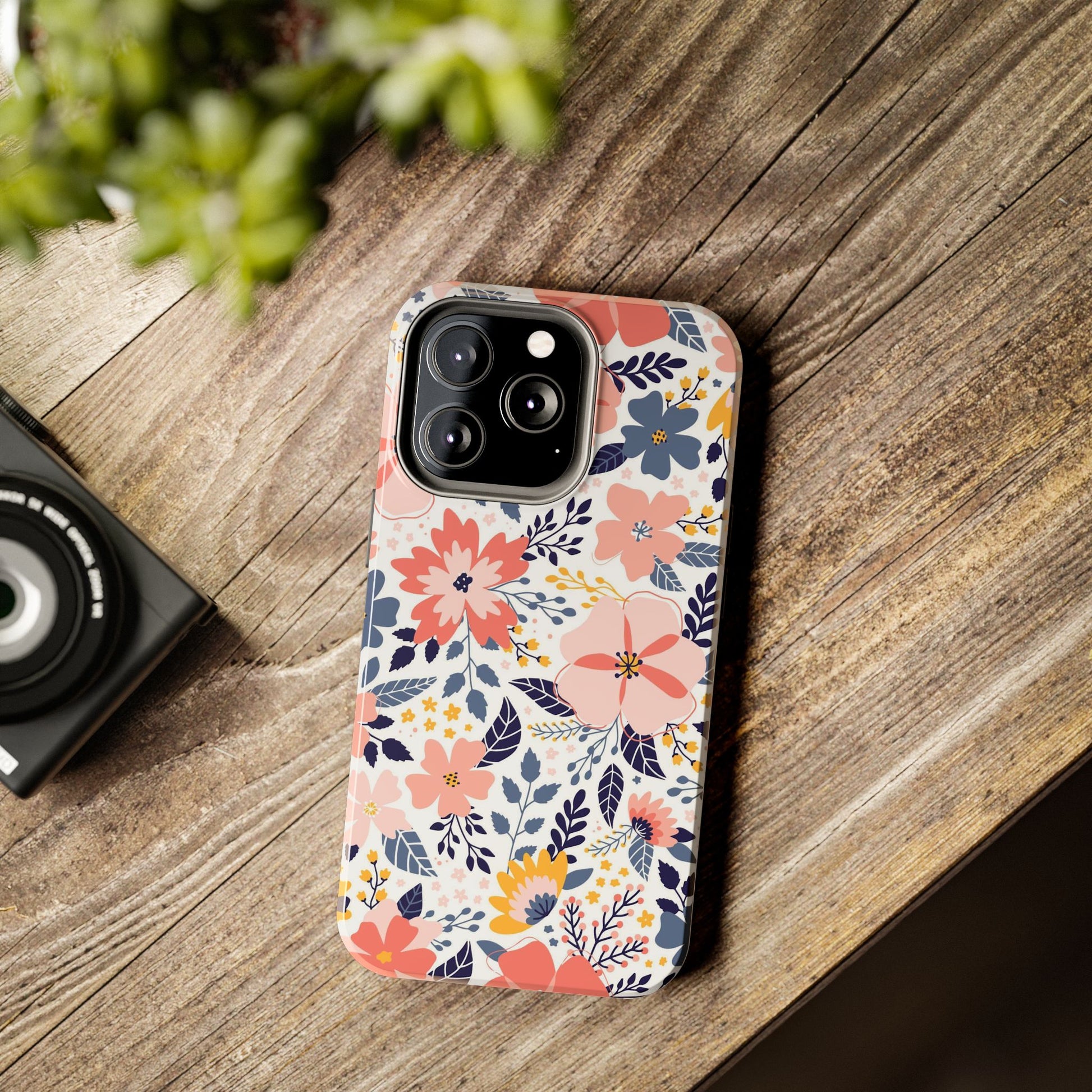 seamless pattern with abstract flowers Tough Phone Cases