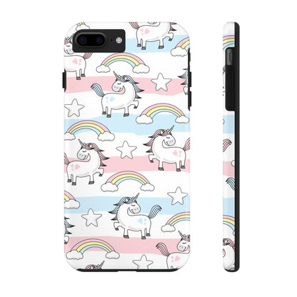 Unicorn Seamless Pattern Doodle Tough Phone Cases iPhone 7 Plus, iPhone 8 Plus