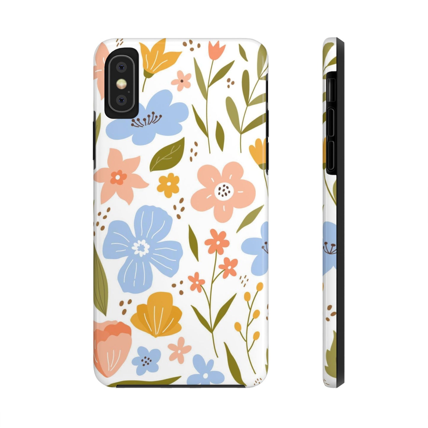 Big collection of blooming flowers, twigs and leaves Tough Phone Cases iPhone X