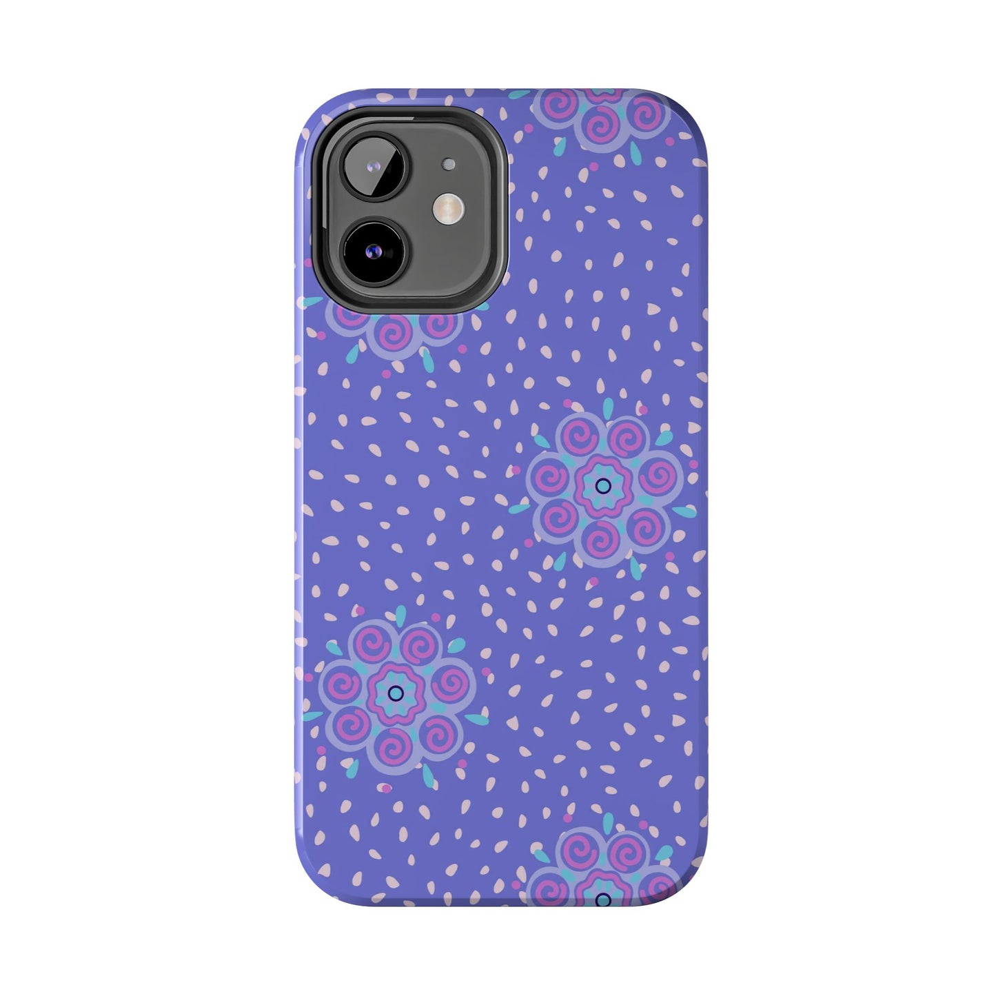 Abstract ethnic bud flower seamless pattern Tough Phone Cases