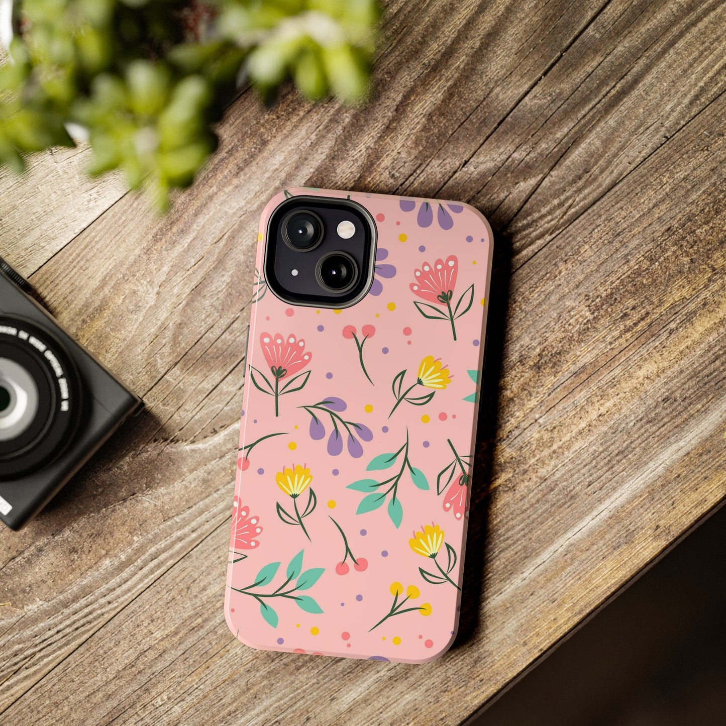 beautiful seamless handrawn floral Tough Phone Cases