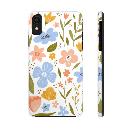 Big collection of blooming flowers, twigs and leaves Tough Phone Cases iPhone XR